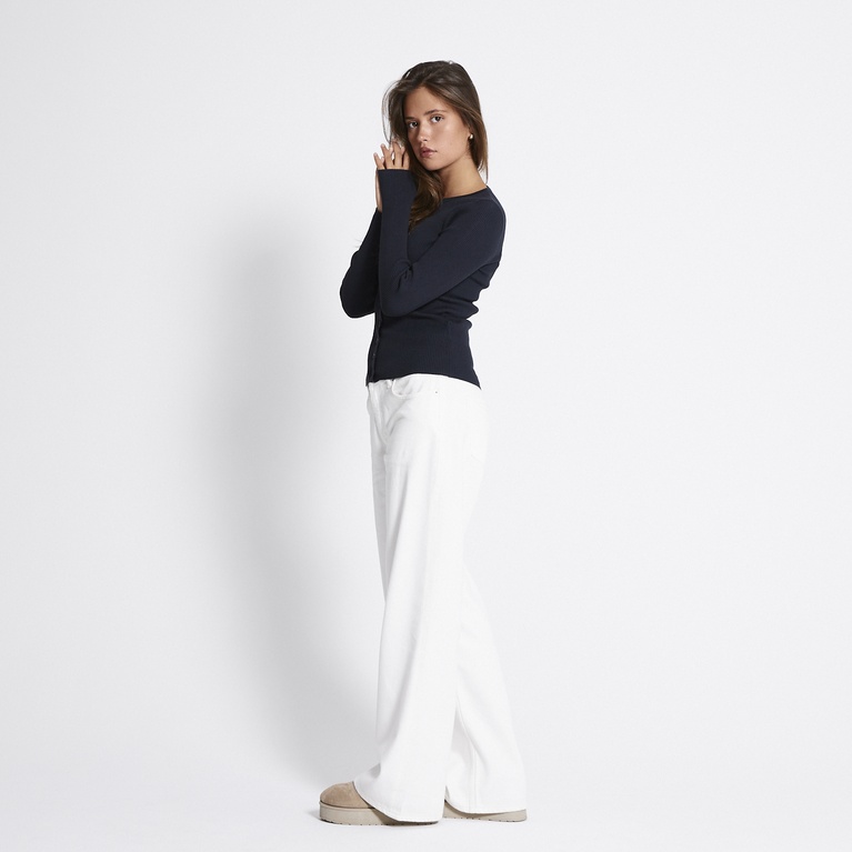 Ribstrikket cardigan "Violet"